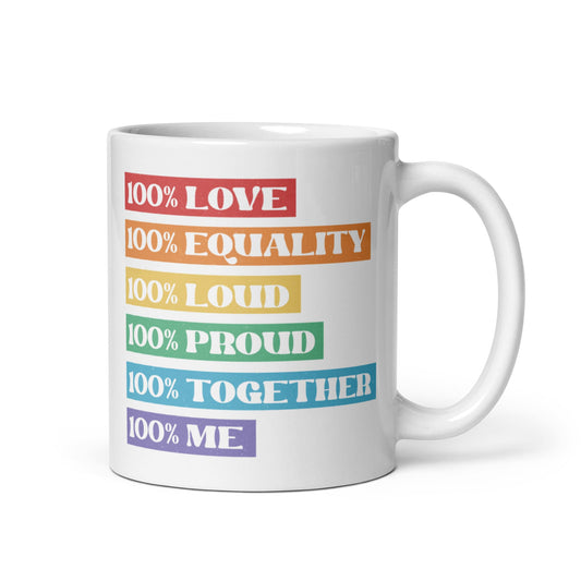 LGBTQ pride mug, LGBT awareness coffee or tea mug