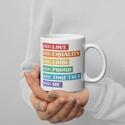 LGBTQ pride mug, LGBT awareness coffee or tea mug zoom
