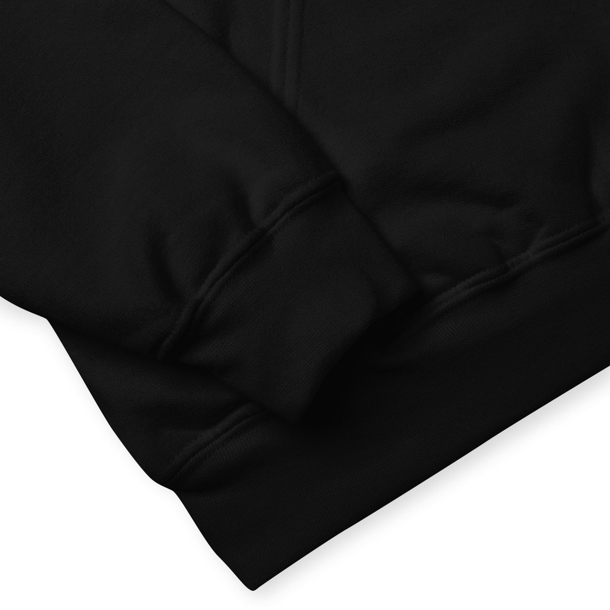 abrosexual hoodie, subtle abro pride flag embroidered pocket design hooded sweatshirt, detail sleeve