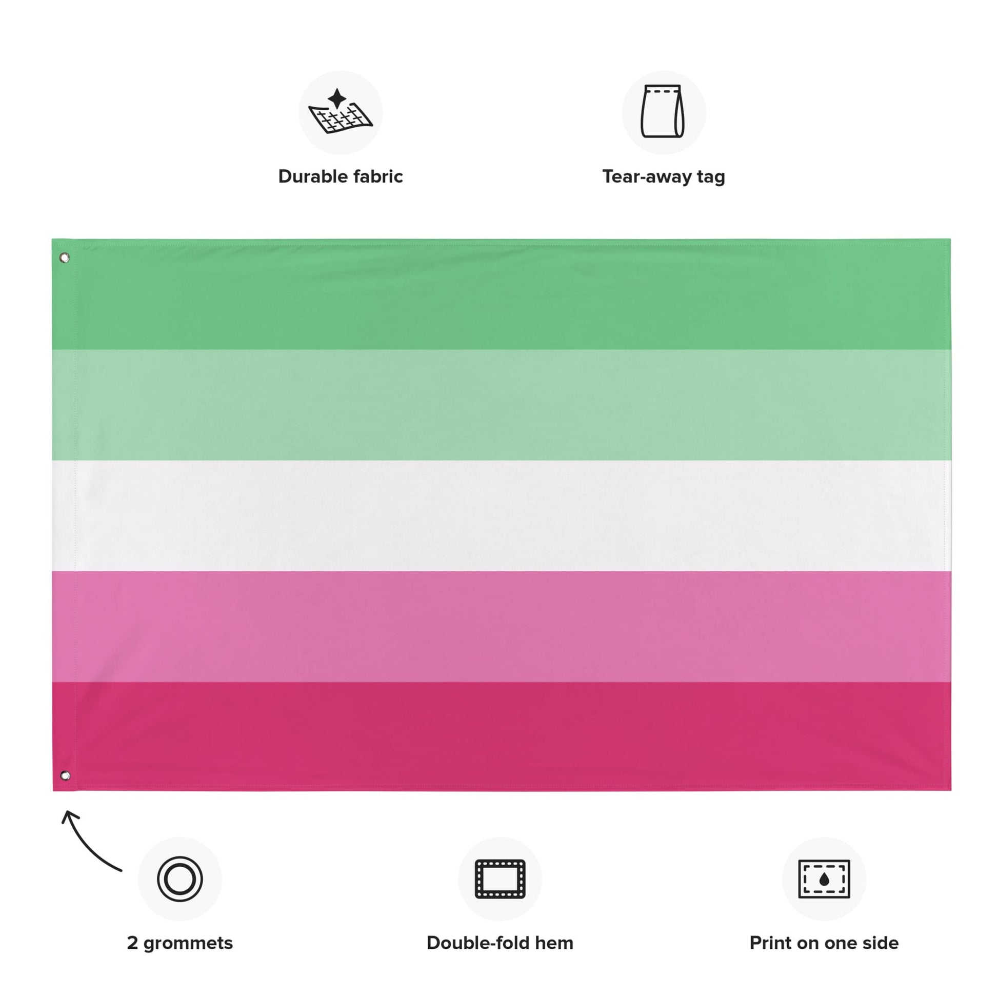 Abrosexual flag wall tapestry, properties