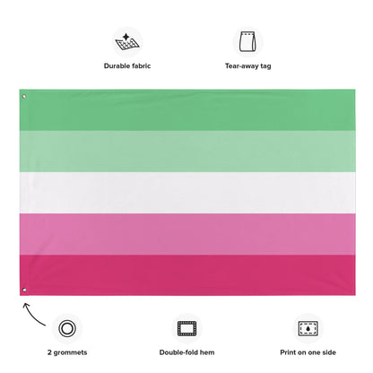 Abrosexual flag wall tapestry, properties