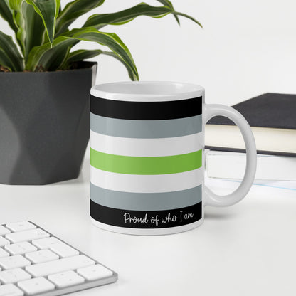 agender coffee mug on desk