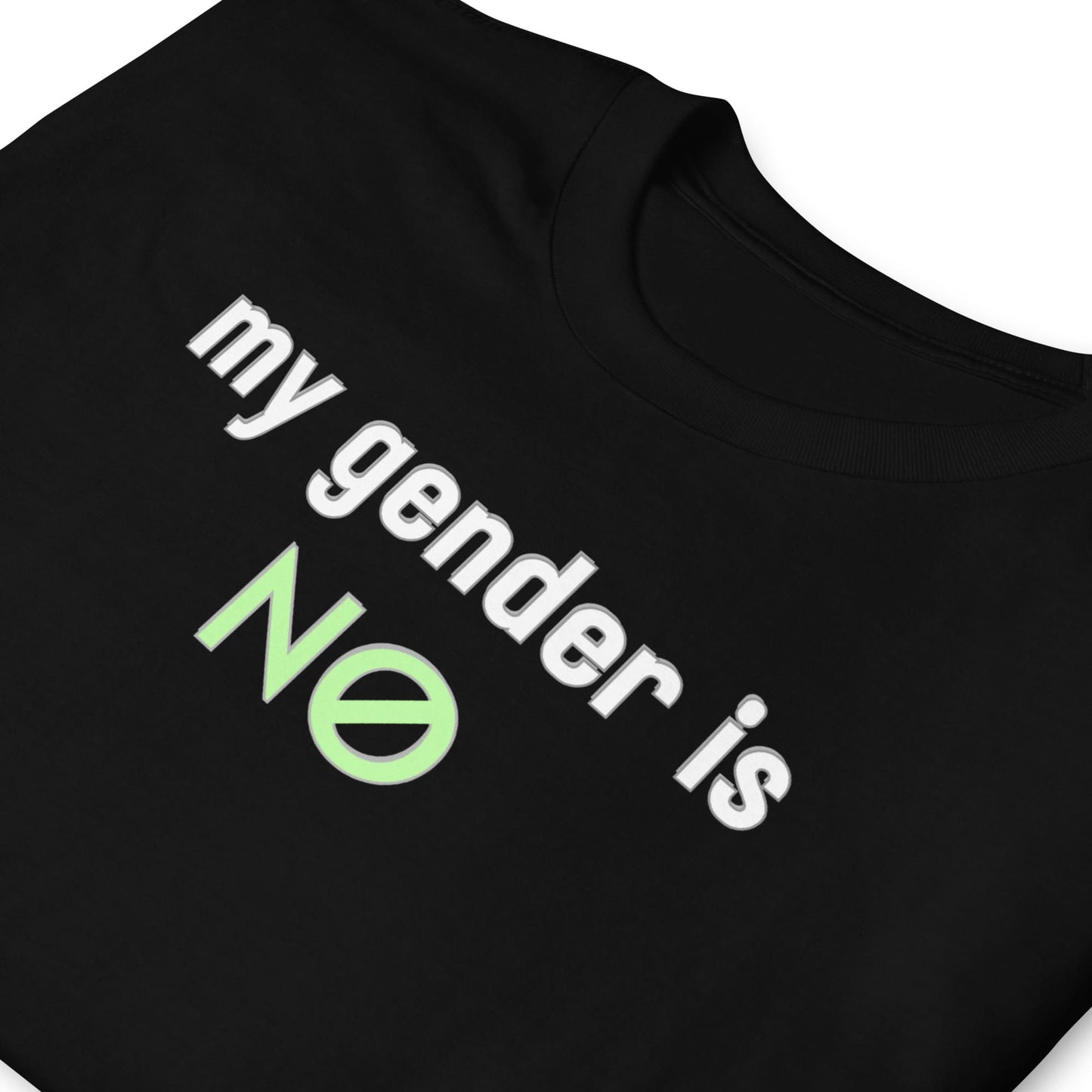 close up of agender shirt