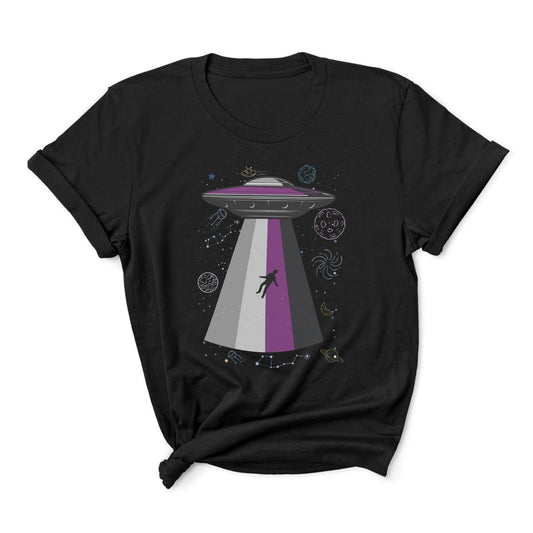asexual shirt, funny ace UFO alien abduction, main