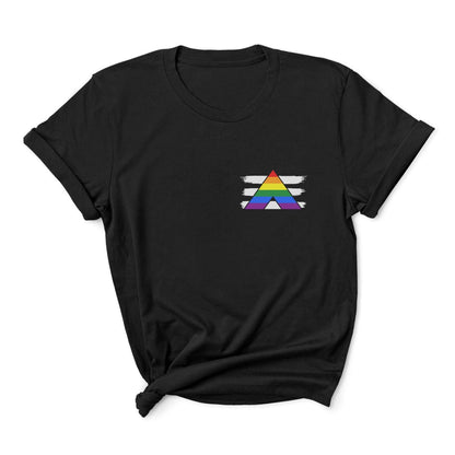 LGBTQ ally pride shirt, pocket design tee, main