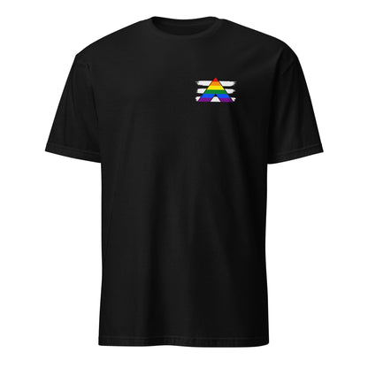 LGBTQ ally pride shirt, pocket design tee, black