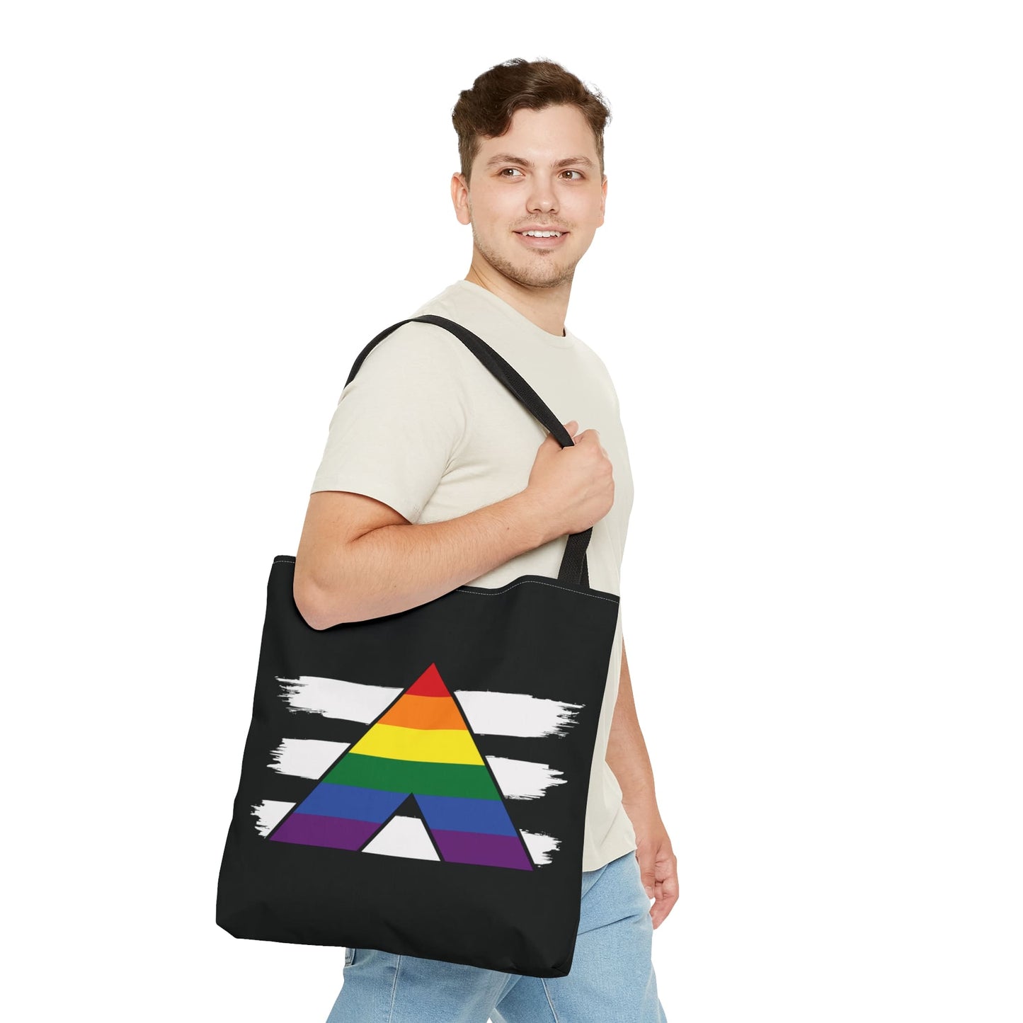 LGBTQ ally pride tote bag, large