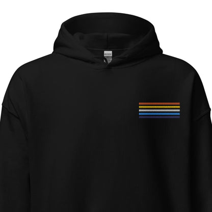 aroace hoodie, subtle aro ace pride flag embroidered pocked design hooded sweatshirt, main