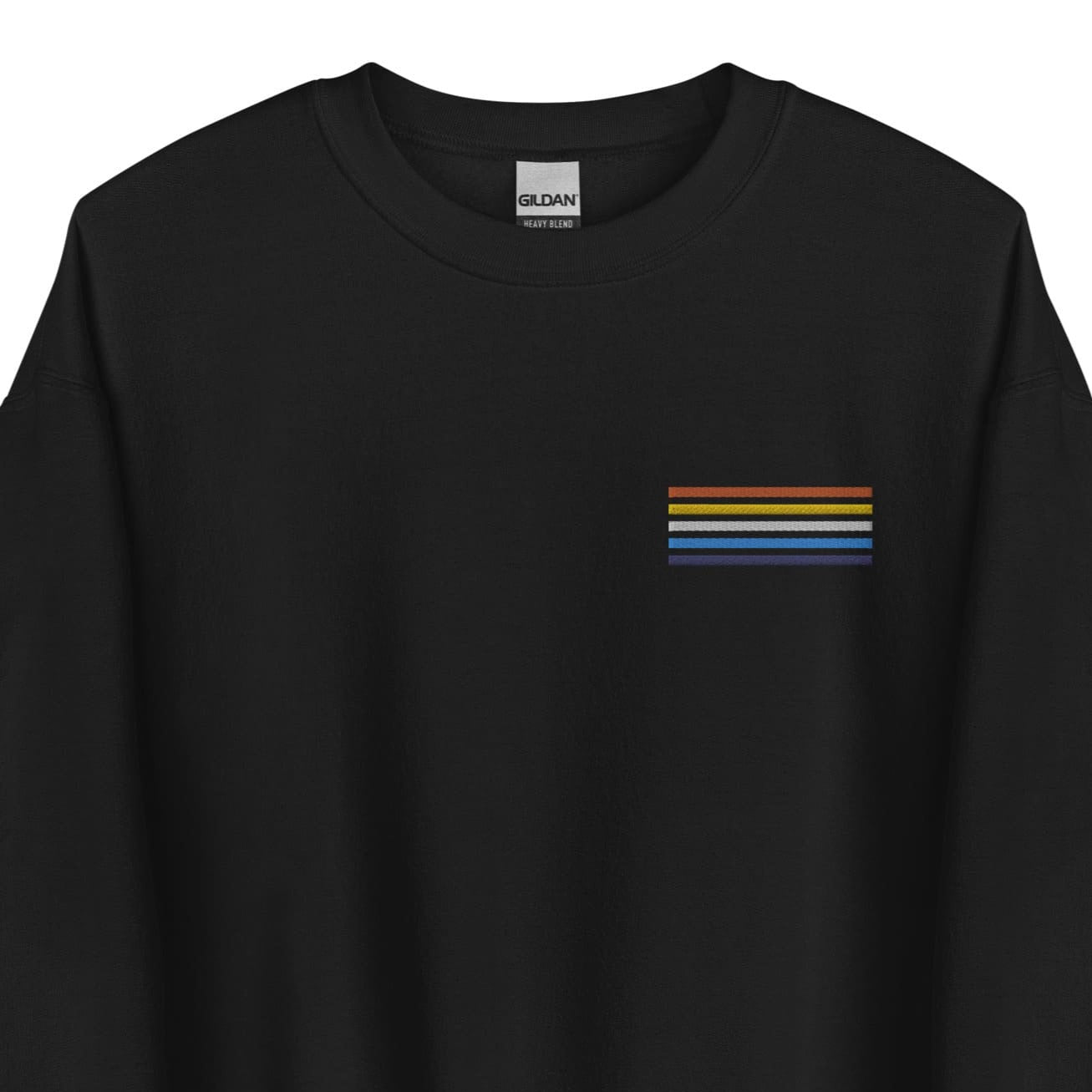 aroace sweatshirt, subtle aro ace pride flag embroidered pocket design sweater, main