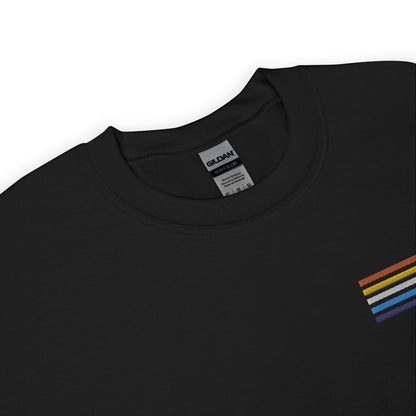 aroace sweatshirt, subtle aro ace pride flag embroidered pocket design sweater, collar