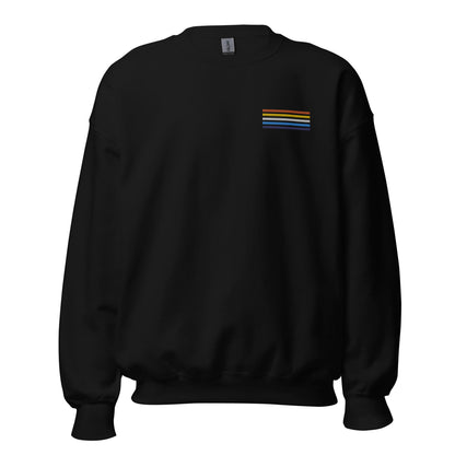 aroace sweatshirt, subtle aro ace pride flag embroidered pocket design sweater, hang