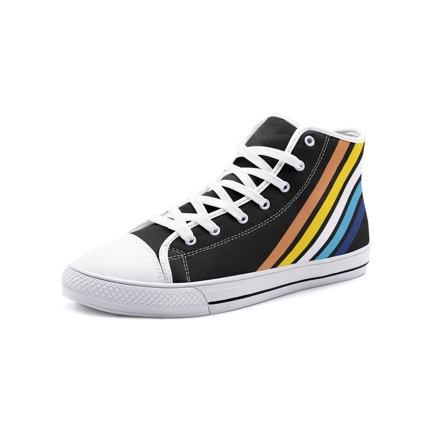 aroace shoes, subtle aro ace sneakers, white