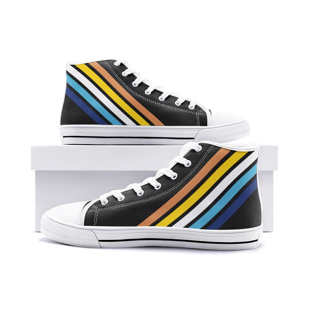 aroace shoes, subtle aro ace sneakers, white