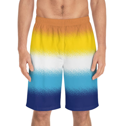 aroace swim shorts, front