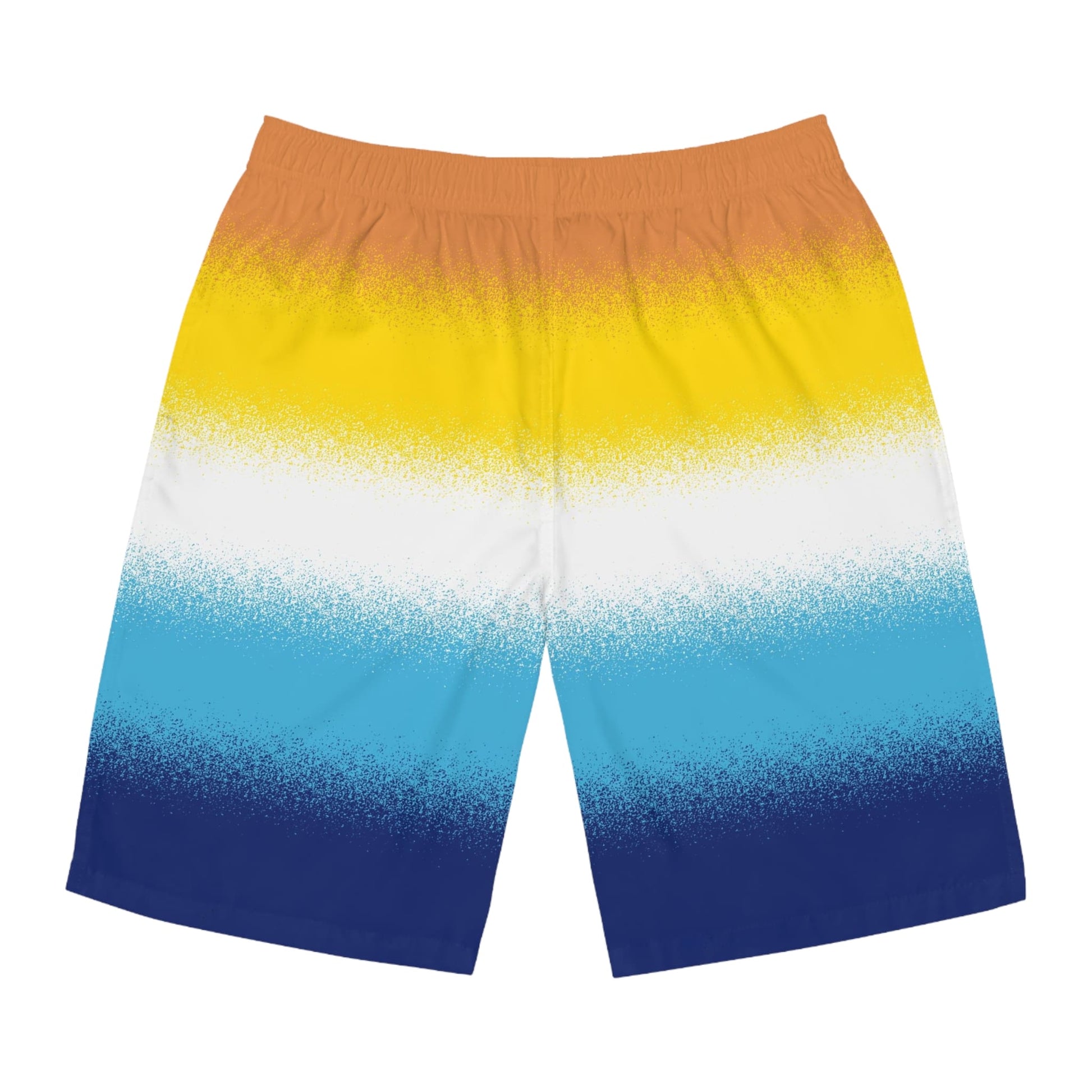 aroace swim shorts, flatlay