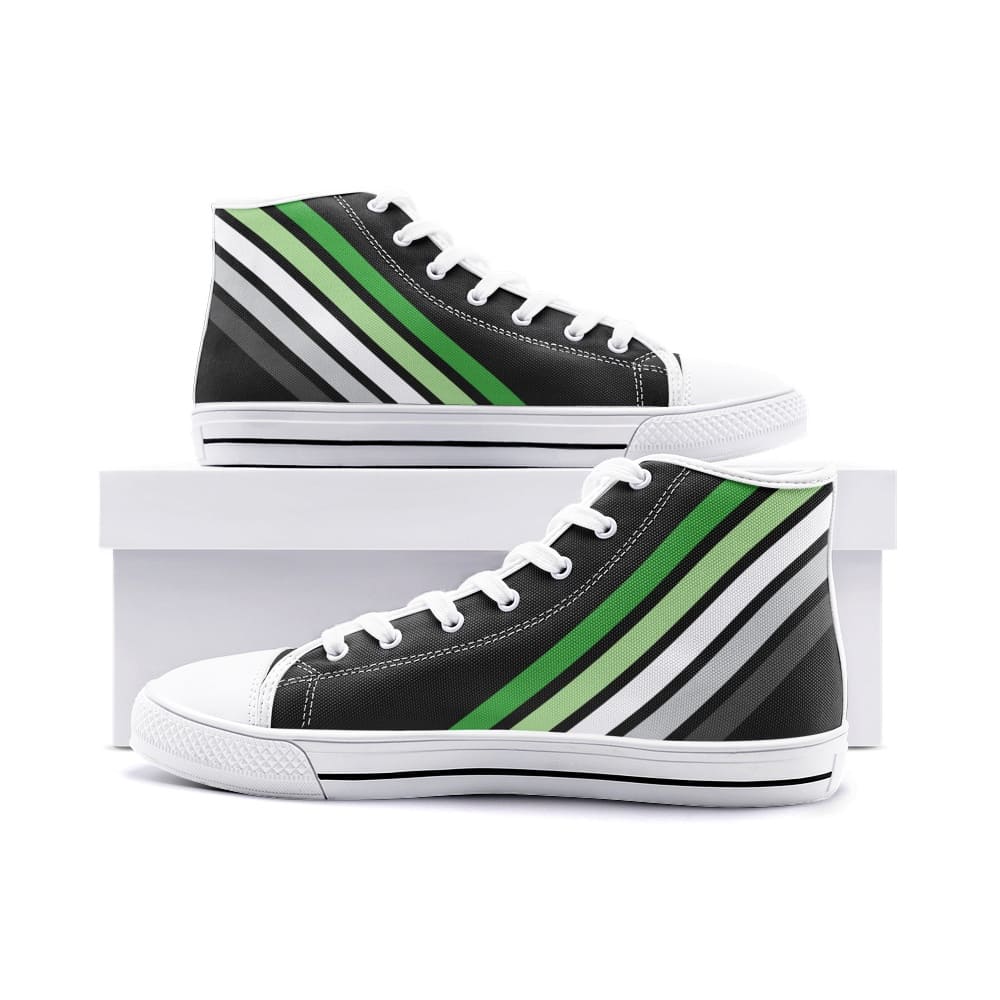 aromantic shoes, subtle aro sneakers, white