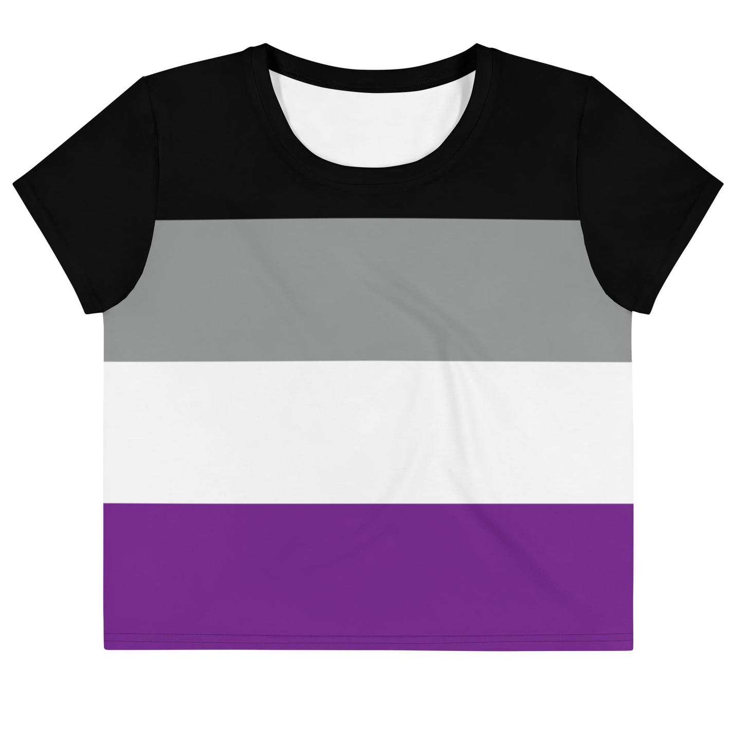 asexual crop top, flatlay front