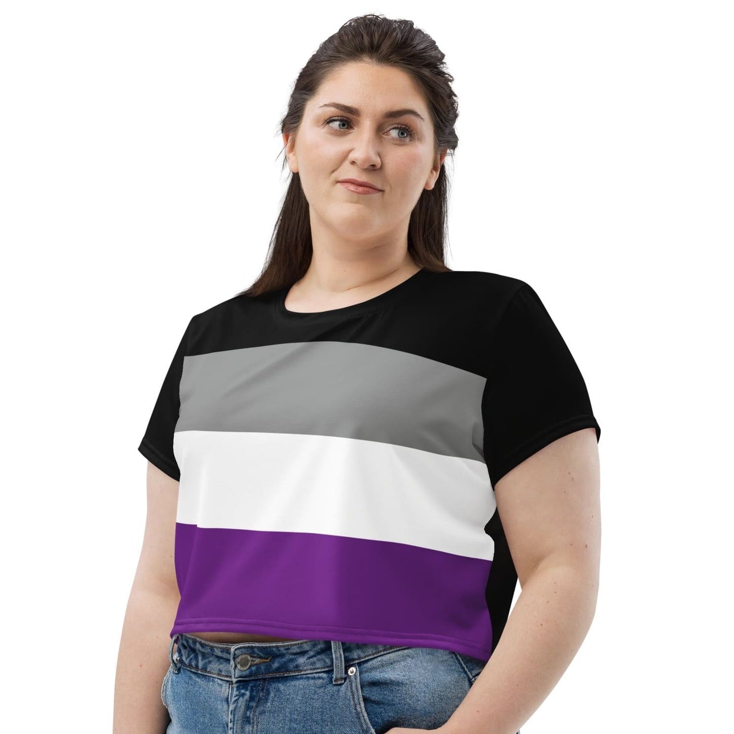 asexual crop top, model 2