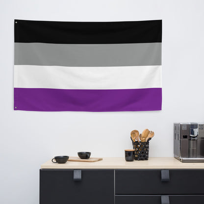 Asexual flag wall tapestry, in use