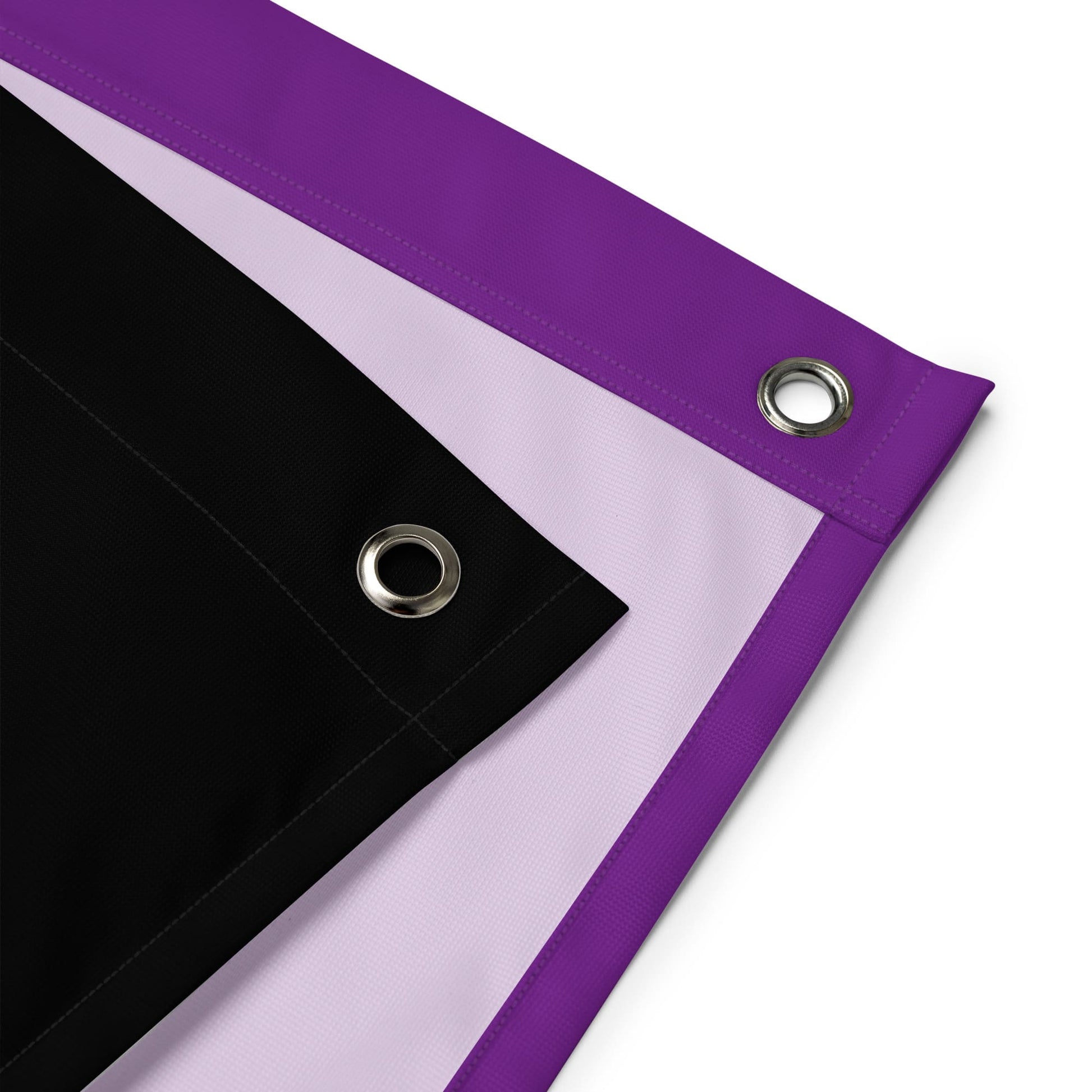 Asexual flag wall tapestry, detail grommets