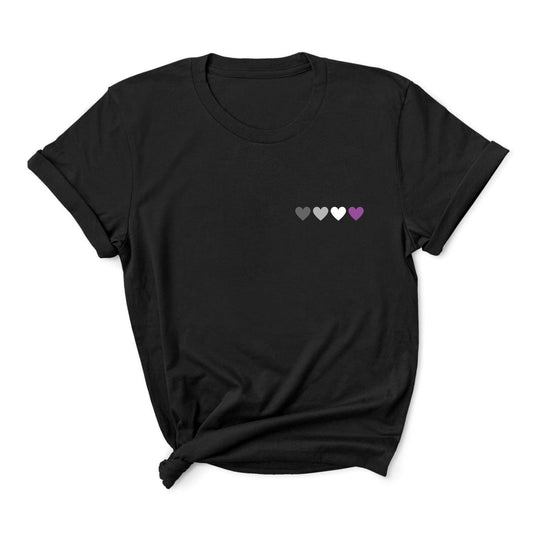 asexual shirt, subtle ace pride pocket design tee, main