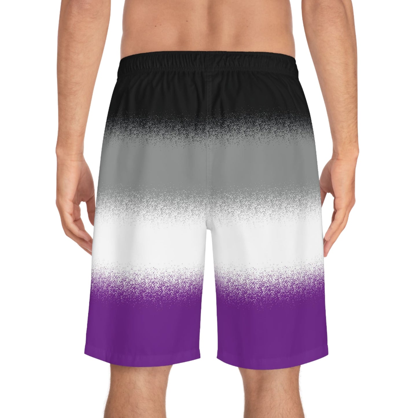 asexual swim shorts, back