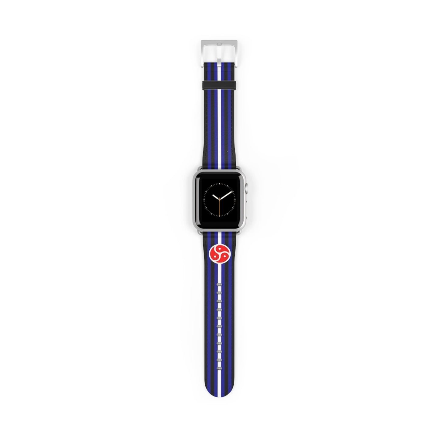 BDSM flag Apple watch band, silver