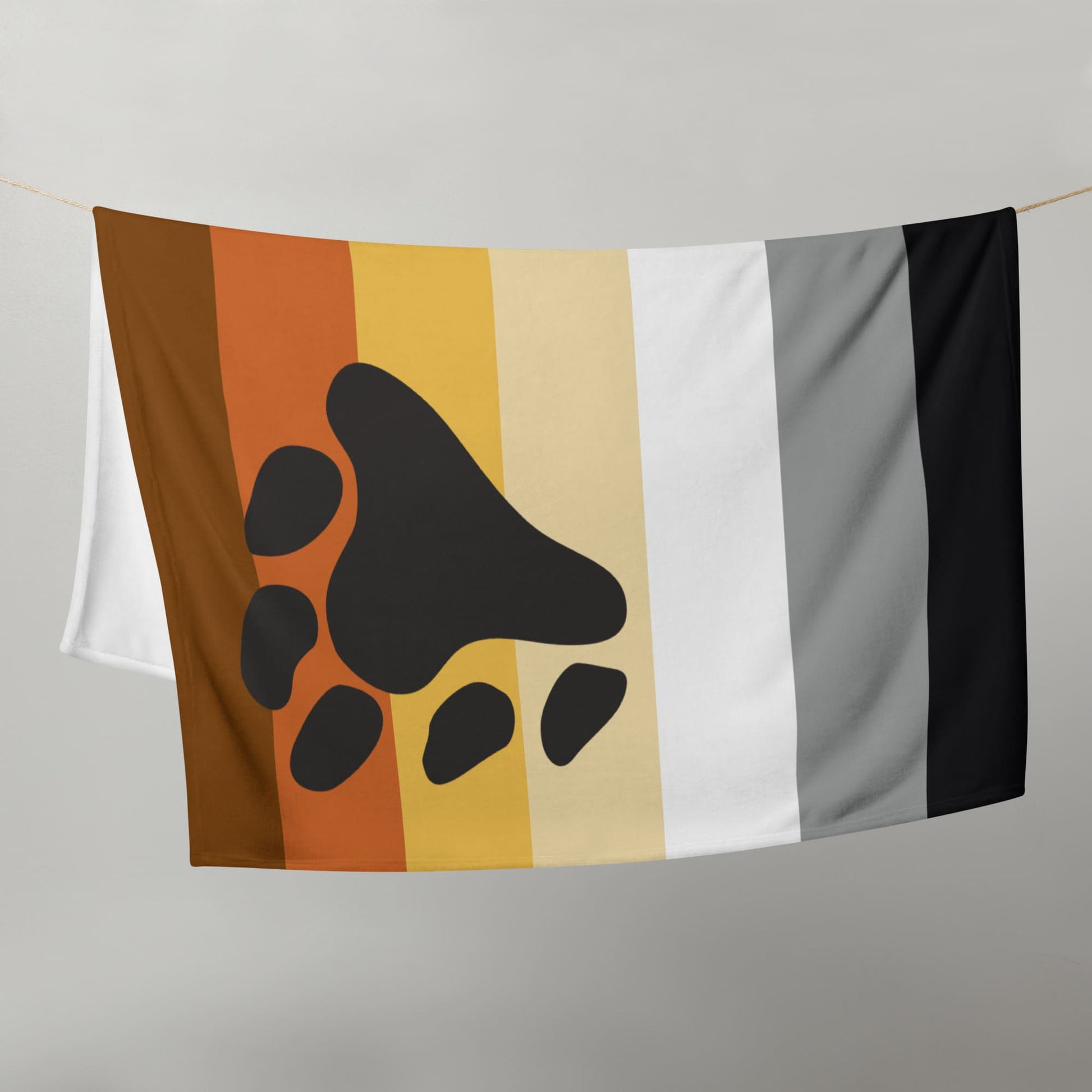 bear pride blanket hanging