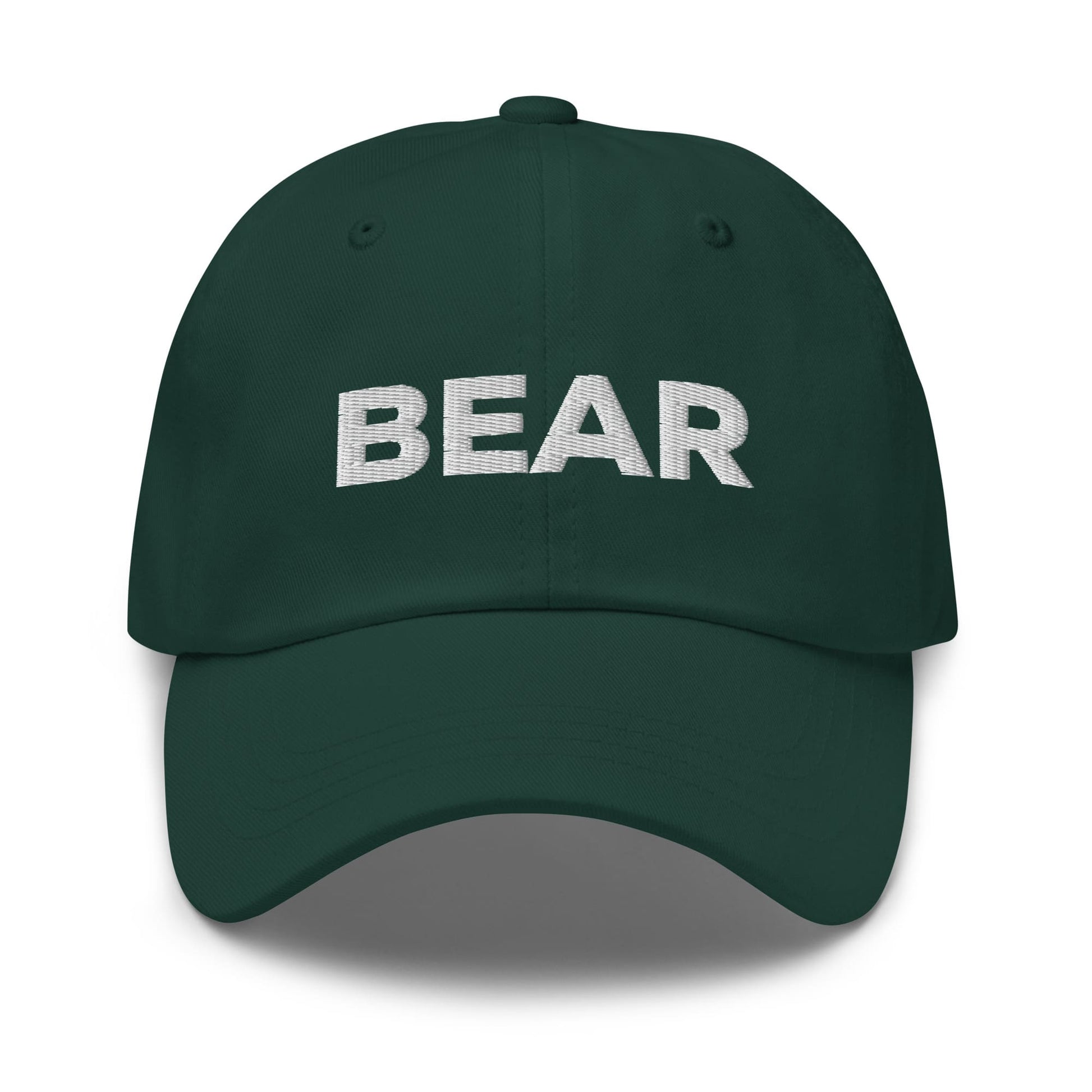 bear pride hat, embroidered gay bear cap, green