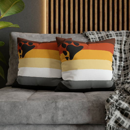 2 bear pride pillows on couch