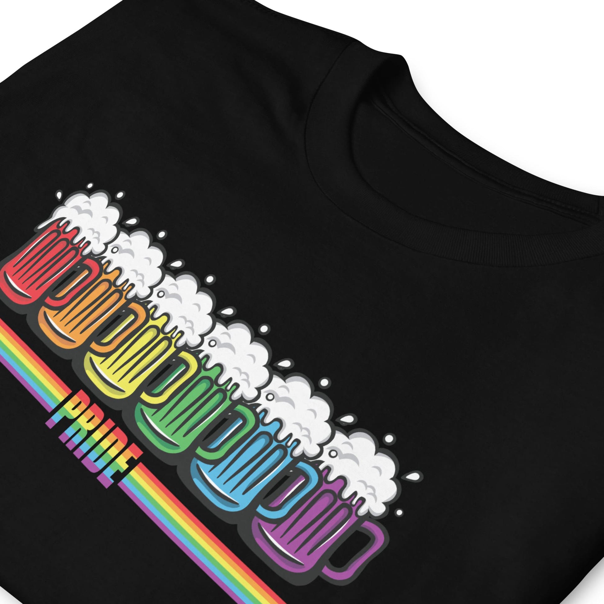 LGBT pride shirt, rainbow beer lover tee, zoom