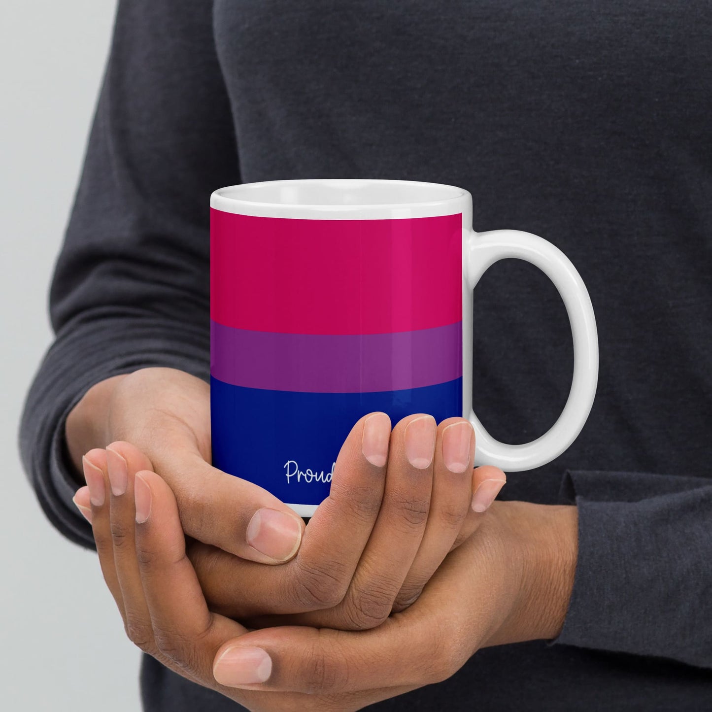 bisexual coffee mug in hands