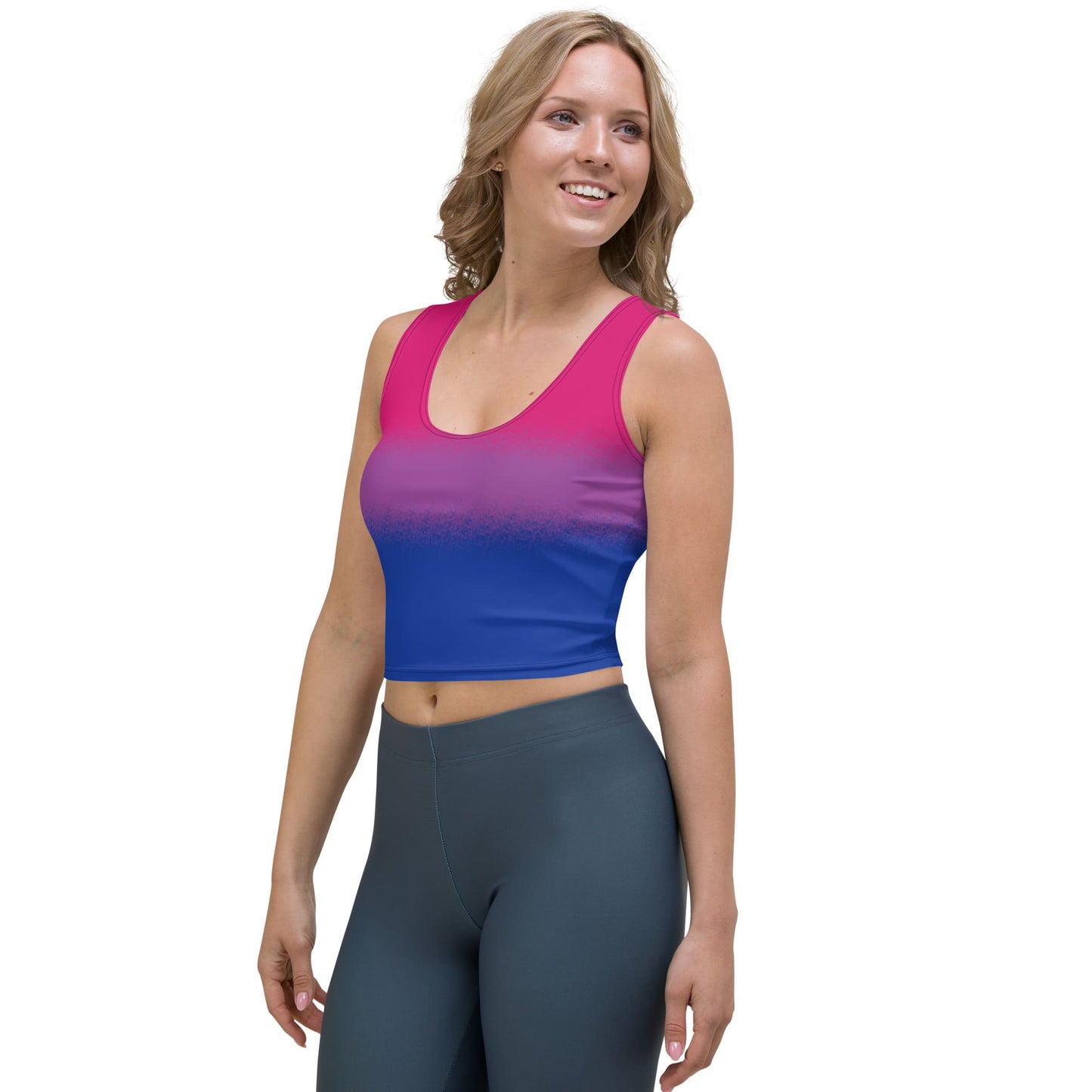 bi pride crop top model 1 front right