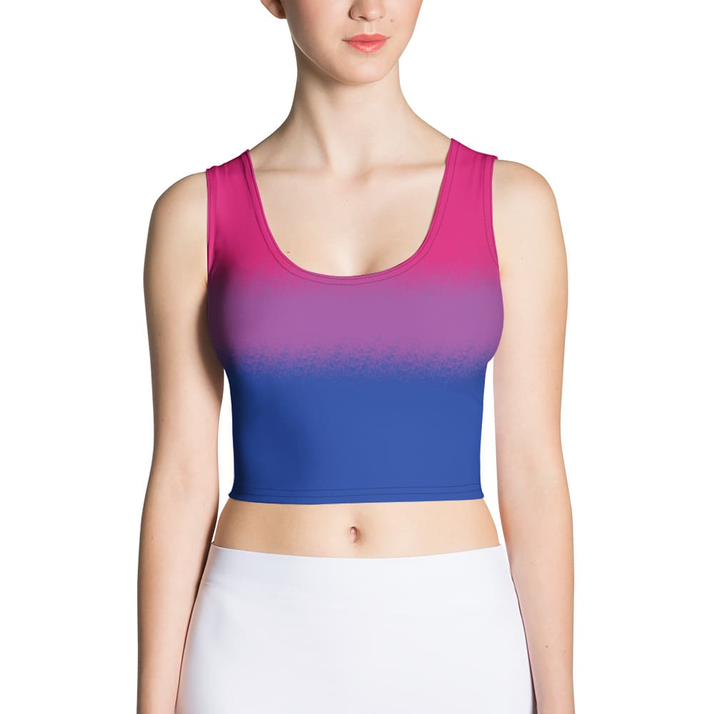 bi pride crop top model 2 front