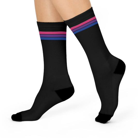 bisexual socks, bi pride flag, walk