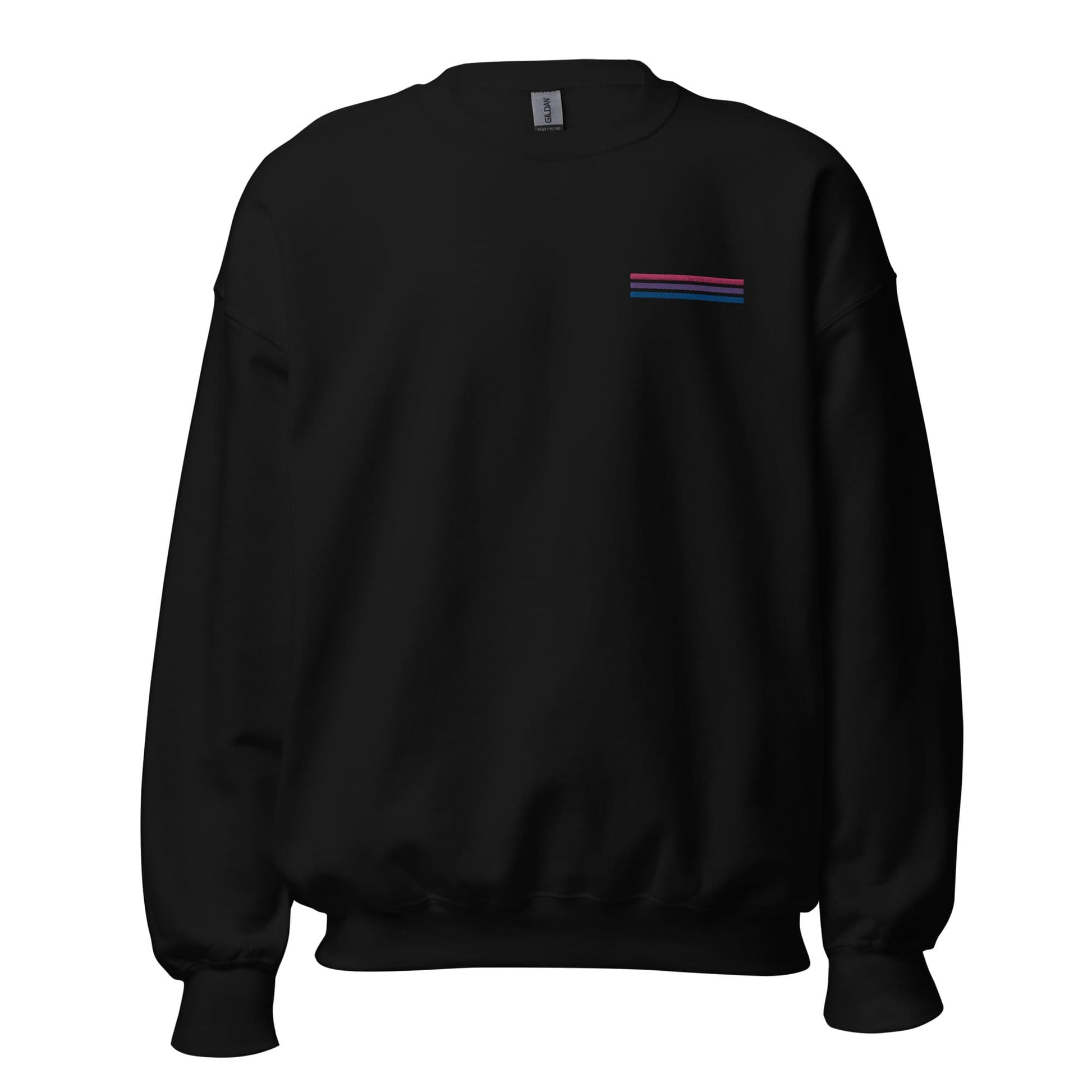 bisexual sweatshirt, subtle bi pride flag embroidered pocket design hooded sweater, hang