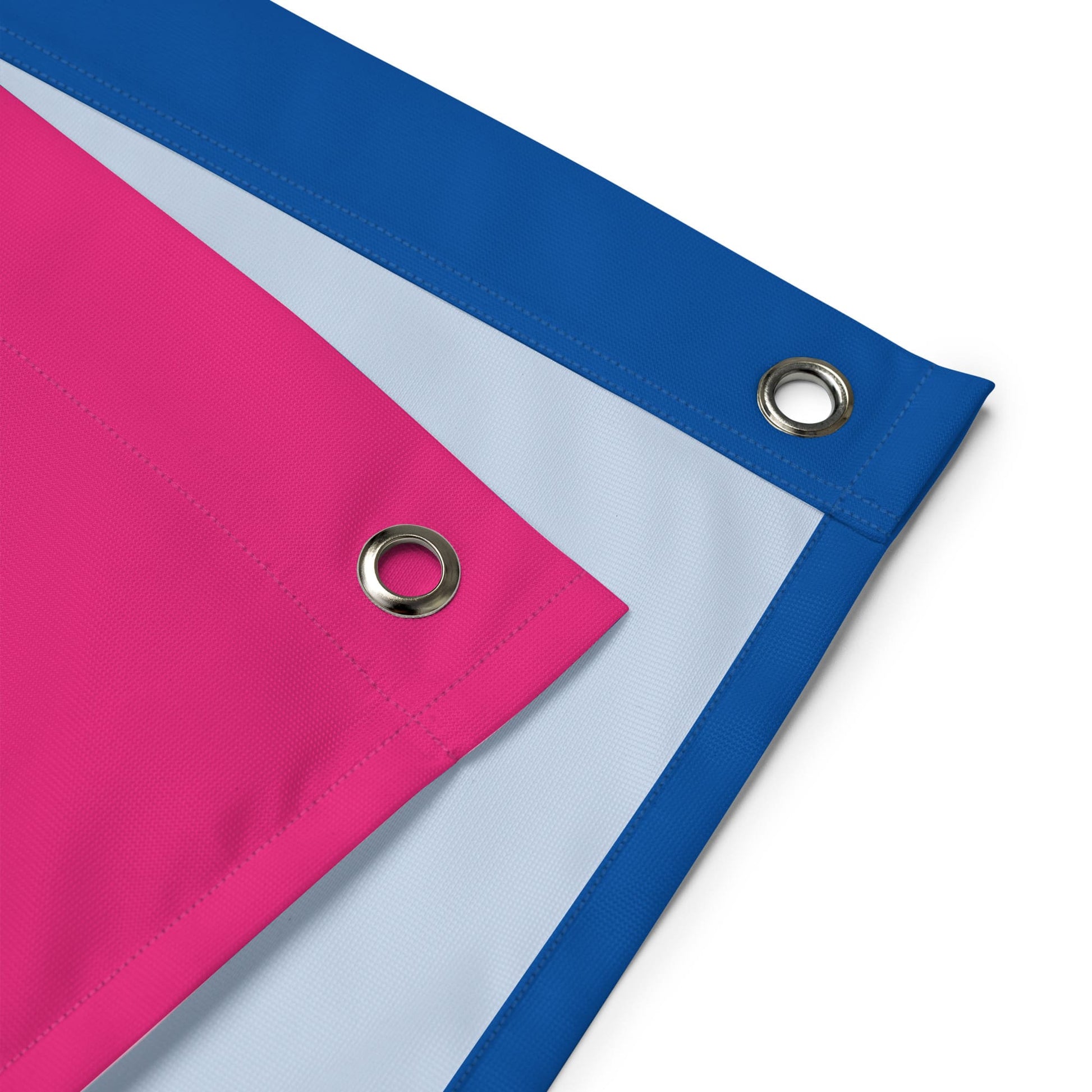 Bisexual flag wall tapestry, detail grommets