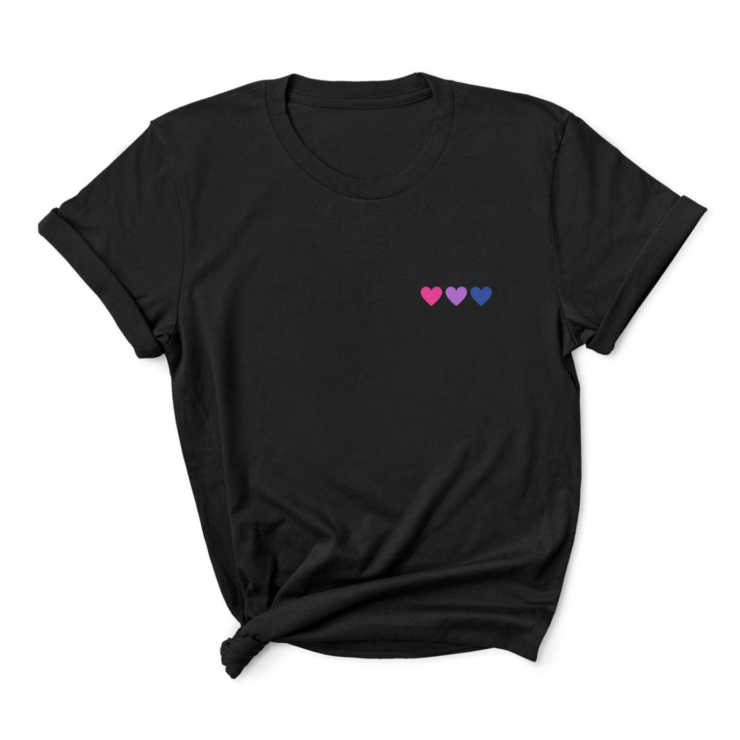 bisexual shirt, subtle bi pride pocket design tee, main