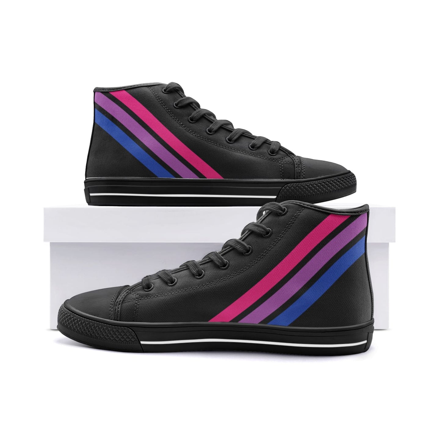 bisexual shoes, subtle bi sneakers, black