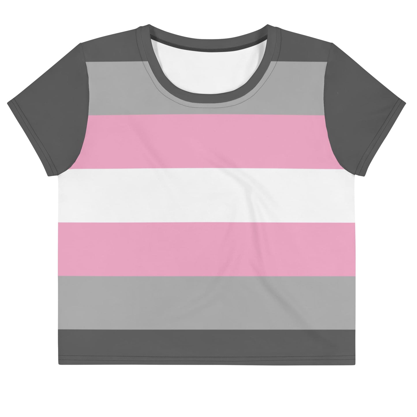 demigirl crop top, flatlay front