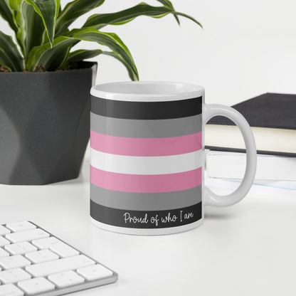 demigirl coffee mug on desk