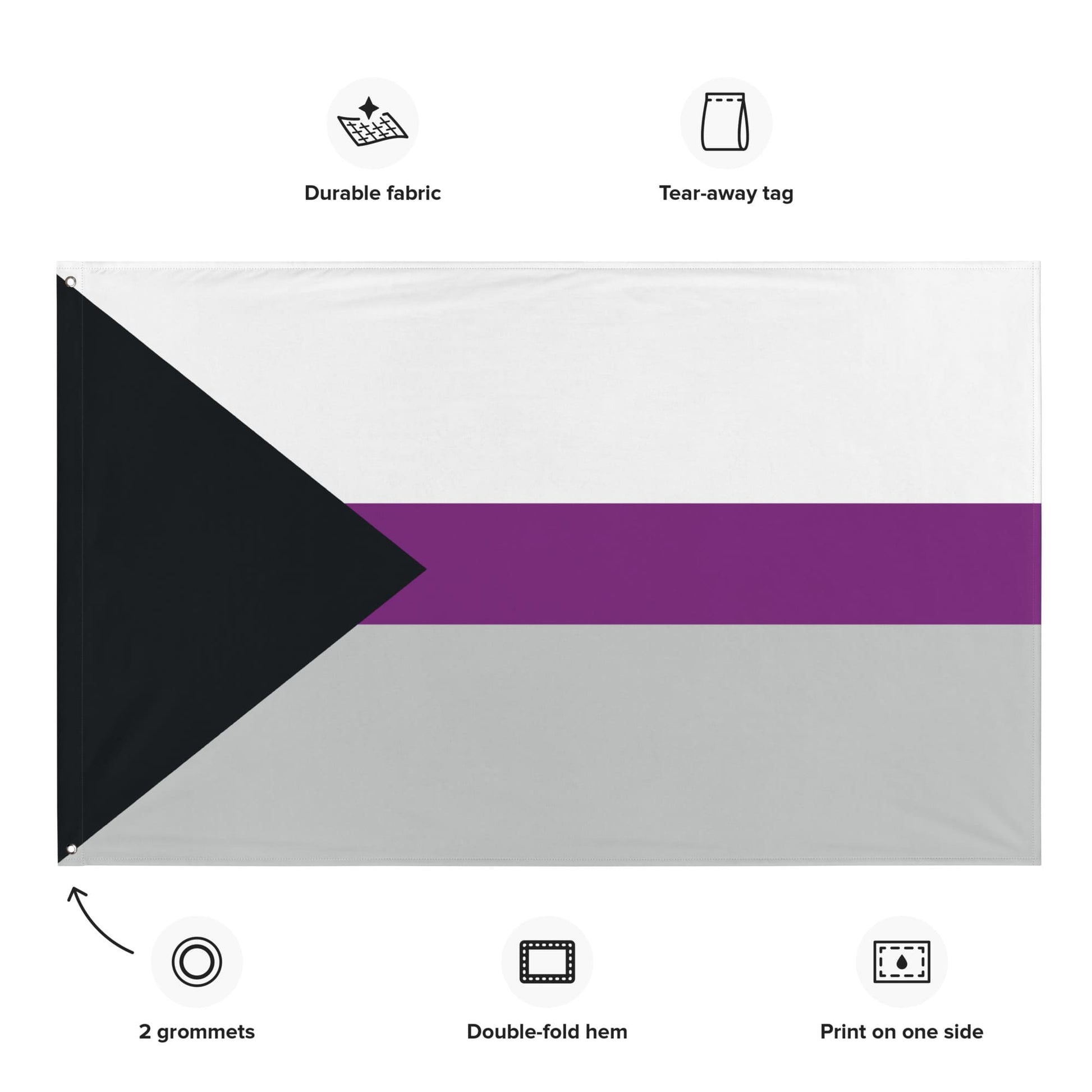 Demisexual flag wall tapestry, properties