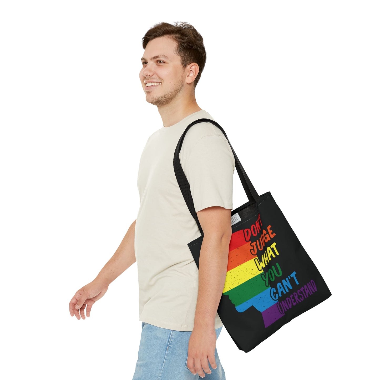 pride tote bag, LGBT awareness bag, medium