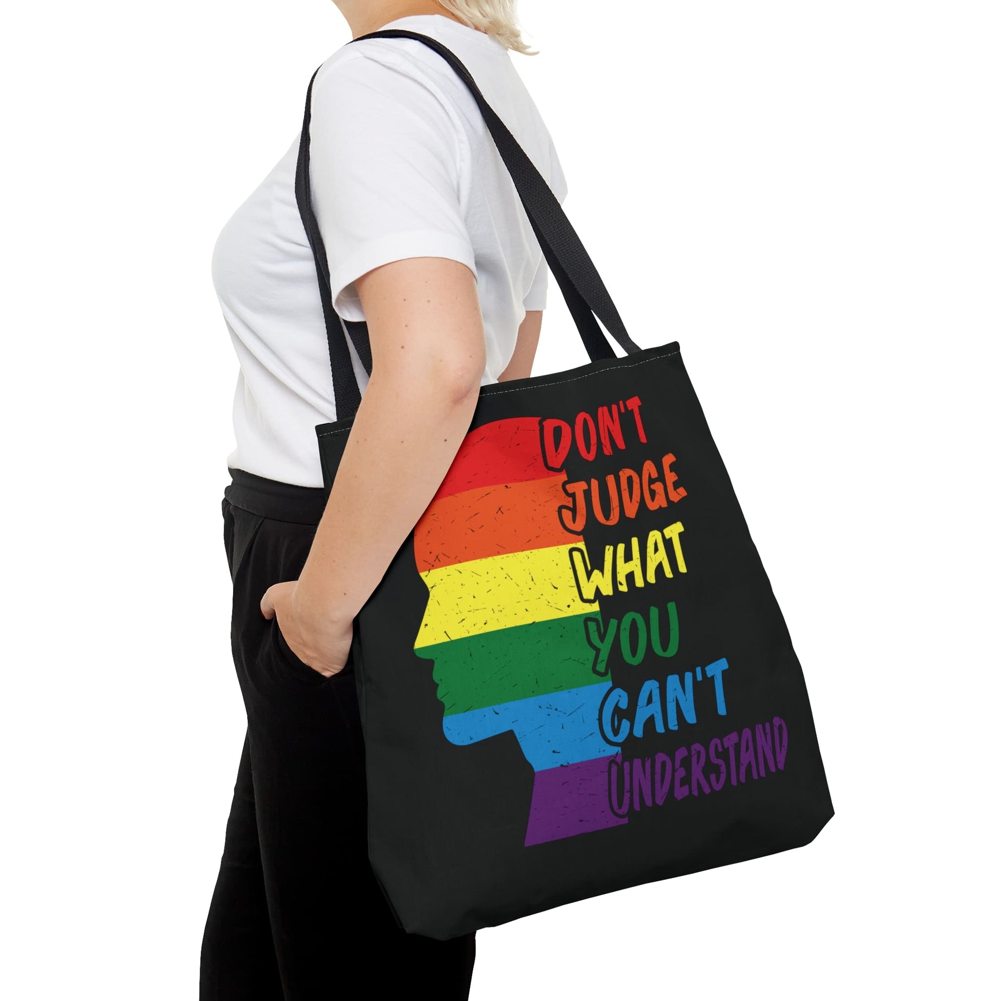 pride tote bag, LGBT awareness bag, large