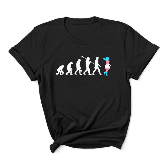 MTF transgender shirt, funny evolution theory, main