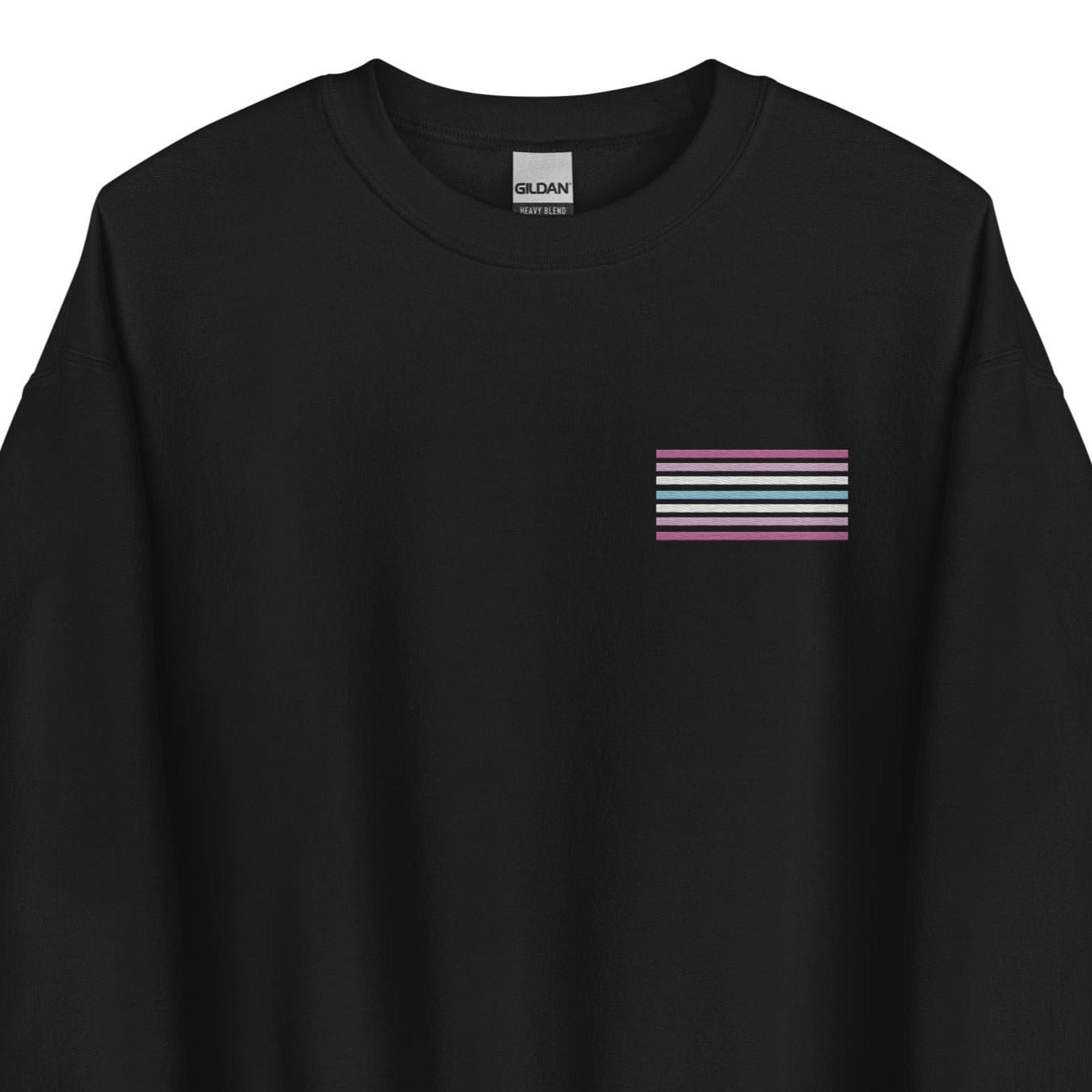 femboy sweatshirt, subtle femboi pride flag embroidered pocket design sweater, main