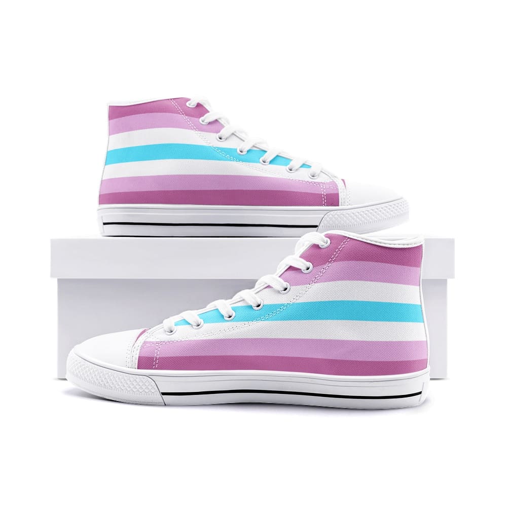 femboy shoes, femboi pride flag sneakers, white