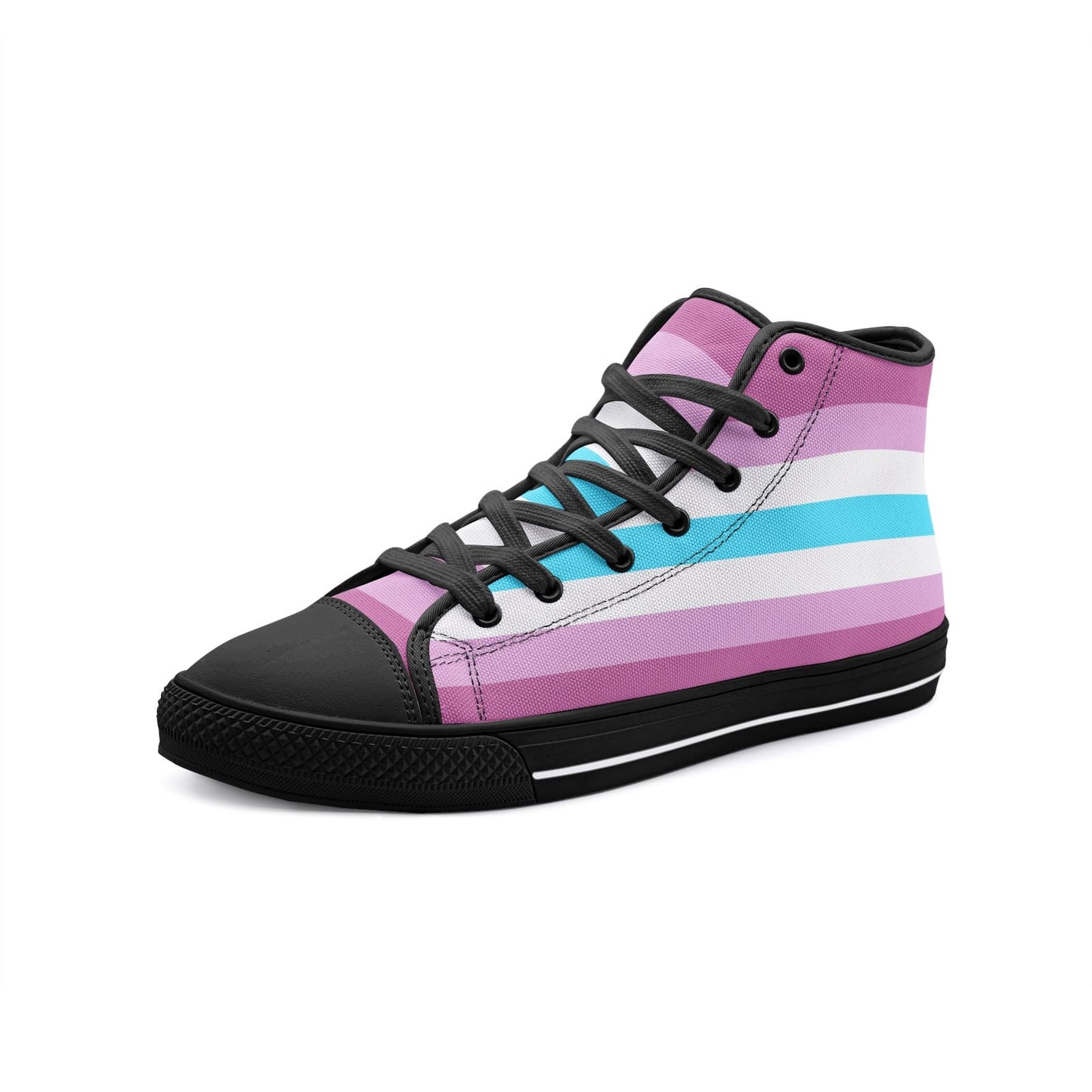 femboy shoes, femboi pride flag sneakers, black