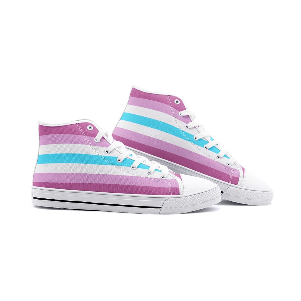 femboy shoes, femboi pride flag sneakers, white