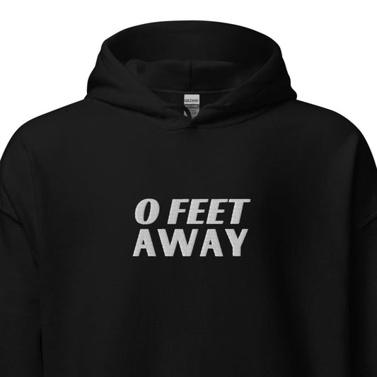 mlm gay hoodie, funny embroidered grindr quote, black zoom